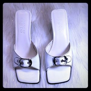 Franco Sarto White Sandals Size 7